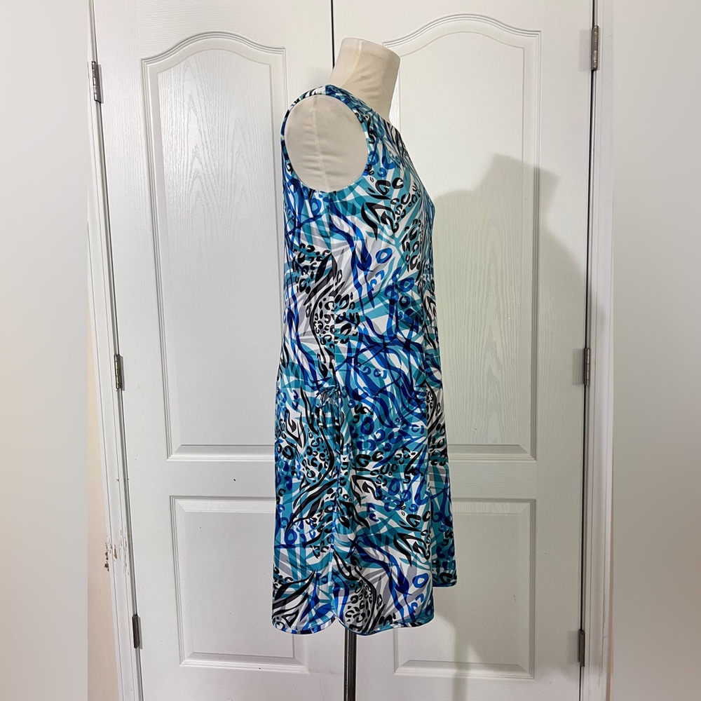 Tango Mango Above Knee Sleeveless Dress Side Ties and Built In Shorts - sz M - Picture 3 of 6